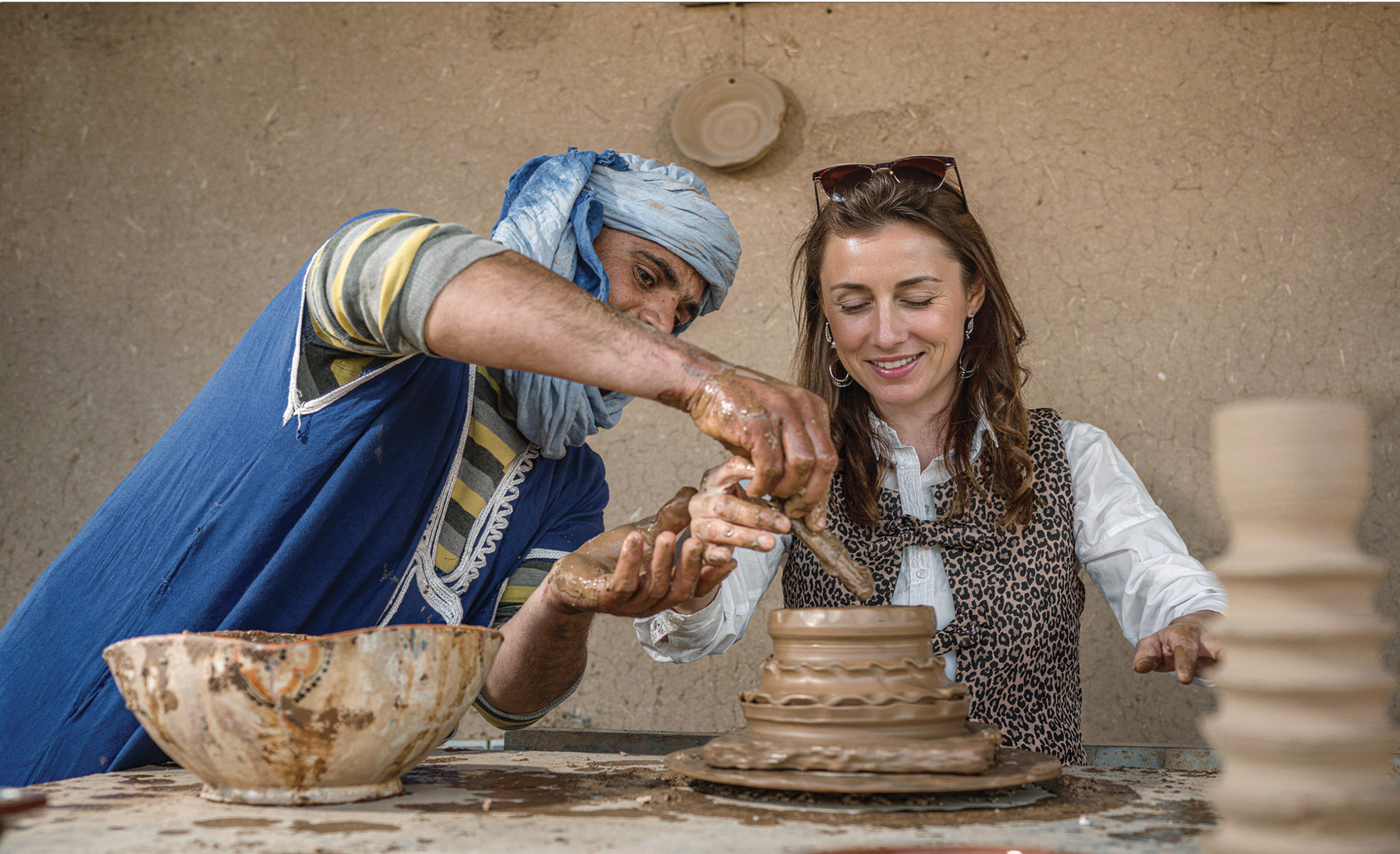 Pottery workshop with a master potter