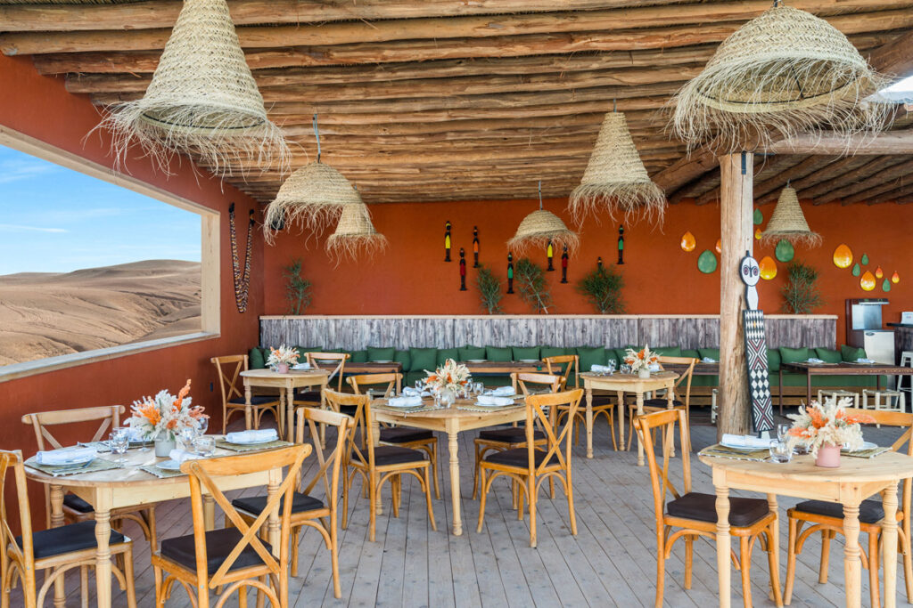 Accès au désert d'Agafay – la pergola des Terrasses d'Agafay